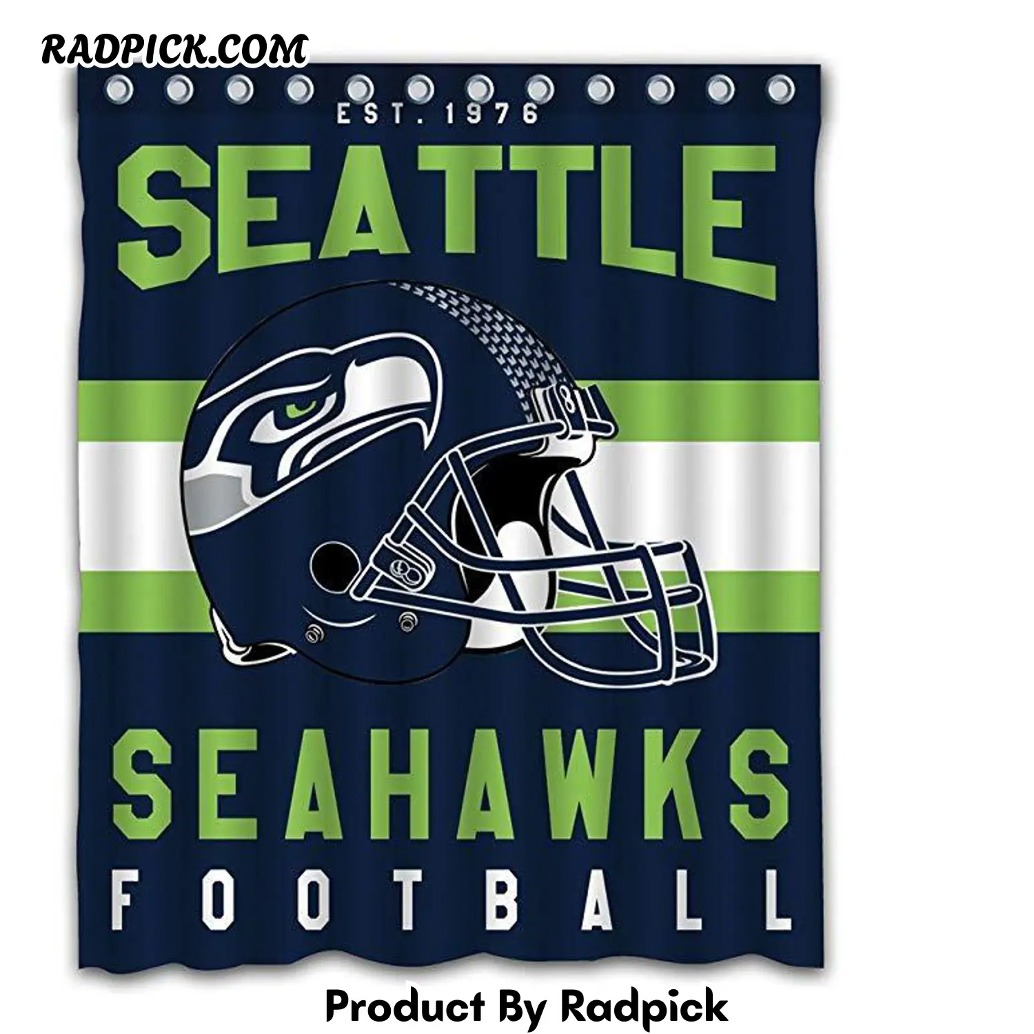 Football team helmet flag seattle seahawks shower curtain rp387893